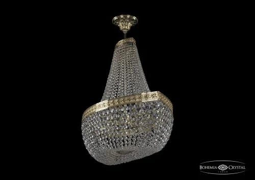 Люстра потолочная хрустальная 19113/H1/90IV G Bohemia Ivele Crystal прозрачная на 16 ламп, основание золотое в стиле классический sp фото 2
