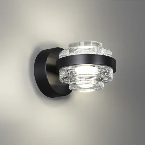 Бра LED Klot 5031/6WL Odeon Light прозрачный на 1 лампа, основание чёрное в стиле современный  фото 5