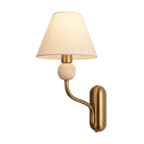 Бра Aurelia FR2058WL-01BS Freya белый на 1 лампу, основание латунь в стиле классический кантри американский 