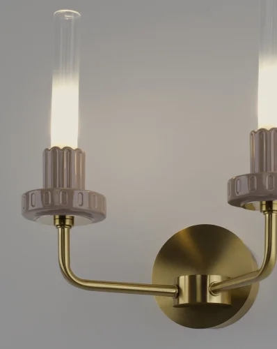 Бра LED Atelieri V11695-WL Moderli прозрачный на 2 лампы, основание бронзовое в стиле современный американский кантри фото 5