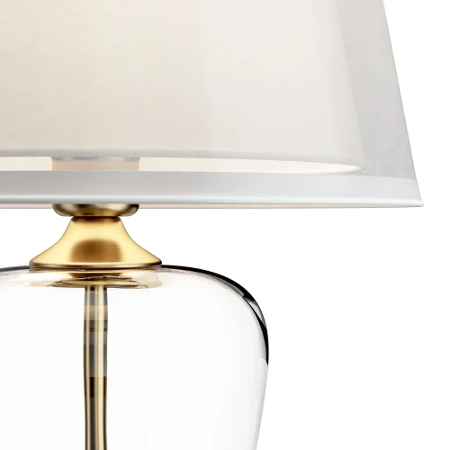 Настольная лампа Verre Z005TL-01BS Maytoni белая 1 лампа, основание прозрачное латунь стекло металл в стиле современный  фото 6