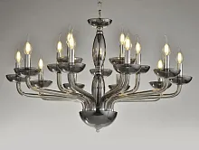 Люстра подвесная 12615/C smoke Newport без плафона на 15 ламп, основание никель в стиле классический 