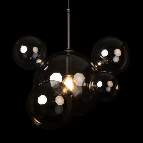 Светильник подвесной Bolle 2029-P6 mini LOFT IT чёрный 1 лампа, основание чёрное в стиле современный молекула шар фото 6