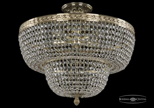 Люстра потолочная хрустальная 19091/45IV G C1 Bohemia Ivele Crystal прозрачная на 6 ламп, основание золотое в стиле классический sp