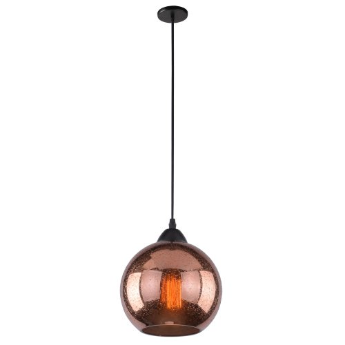 Светильник подвесной лофт Splendido A4285SP-1AC Arte Lamp красный медь 1 лампа, основание чёрное в стиле лофт шар