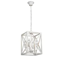 Люстра подвесная V4197-0/4 Vitaluce без плафона на 4 лампы, основание белое в стиле лофт 