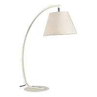 Настольная лампа Sumter LSP-0623 Lussole белая 1 лампа, основание белое металл в стиле современный скандинавский 