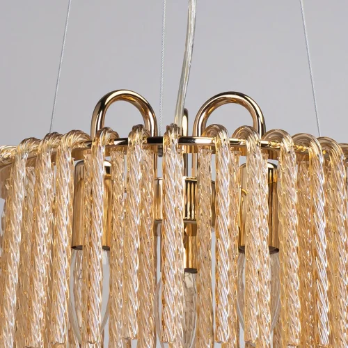 Светильник подвесной Лавиния 443010703 MW-Light янтарный 3 лампы, основание золотое в стиле классический  фото 10