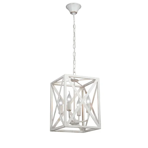 Люстра подвесная V4197-0/4 Vitaluce без плафона на 4 лампы, основание белое в стиле лофт Люстра подвесная V4197-0/4 Vitaluce без плафона на 4 лампы, основание белое в стиле лофт