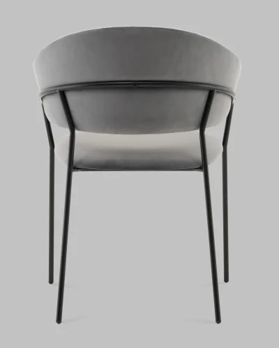 Стул Бруно NEW велюр серый УТ000041621 Stool Group, серый/велюр, ножки/металл/чёрный, размеры - *800**** фото 4