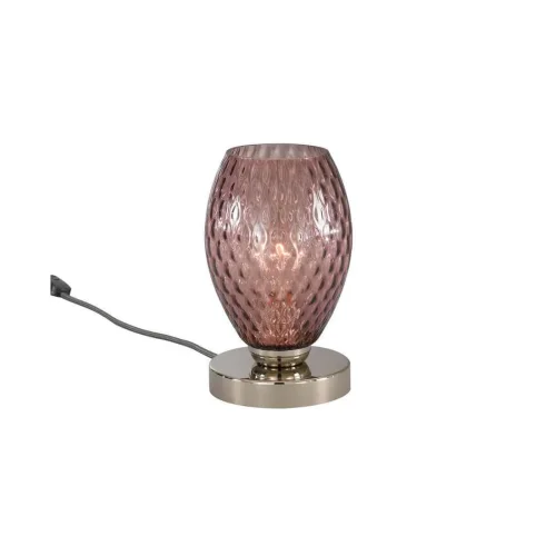 Настольная лампа P 10008/1 Reccagni Angelo фиолетовая 1 лампа, основание никель металл в стиле современный классический 