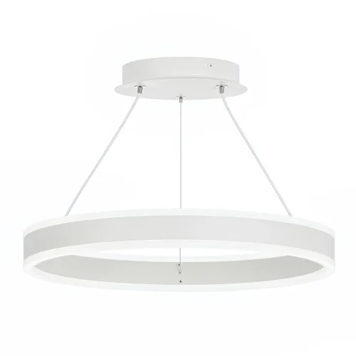 Светильник подвесной LED Дуэт CL719400 Citilux белый 1 лампа, основание белое в стиле хай-тек современный кольца фото 6