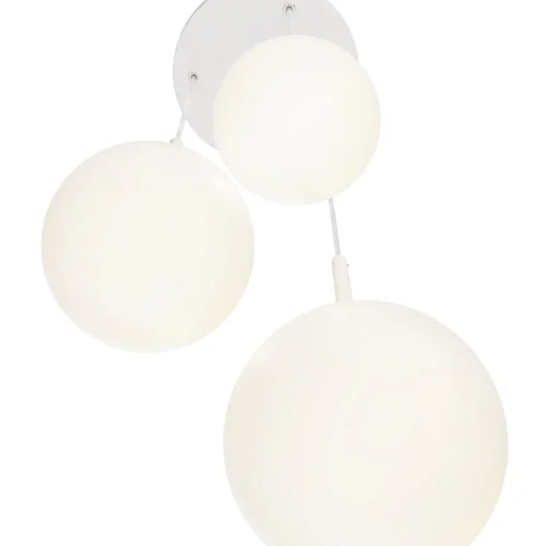 Светильник подвесной Basic form MOD321PL-03W Maytoni белый 3 лампы, основание белое в стиле современный каскад шар фото 2