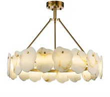 Светильник подвесной LED Square V8091-PL Moderli белый 1 лампа, основание латунь в стиле современный 