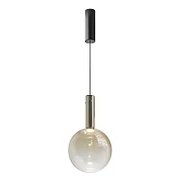 Светильник подвесной LED Nebula MOD182PL-L6CG3K Maytoni прозрачный на 1 лампу, основание чёрное в стиле современный 