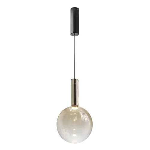 Светильник подвесной LED Nebula MOD182PL-L6CG3K Maytoni прозрачный на 1 лампу, основание чёрное в стиле современный 