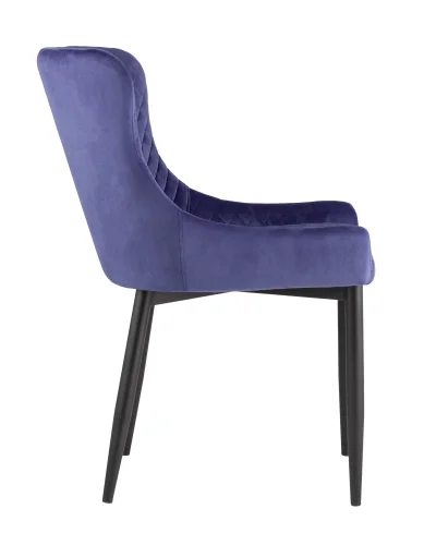 Стул Ститч NEW, велюр королевский синий УТ000031294 Stool Group, синий/велюр, ножки/металл/чёрный, размеры - ****530*635 фото 5