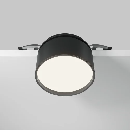 Светильник точечный LED Onda DL024-12W4K-B Maytoni чёрный 1 лампа, основание чёрное в стиле современный хай-тек круглый фото 5