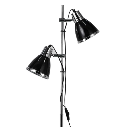 Торшер напольный ELVIS PT2 NERO Ideal Lux чёрный на 2 лампы, основание чёрное в стиле современный фото 3