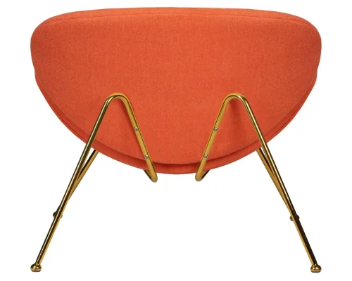 Кресло дизайнерское  72-LMO EMILY, цвет сиденья оранжевый (AF), цвет основания золото Dobrin, оранжевый/ткань, ножки/металл/золотой, размеры - ****810*780 фото 5
