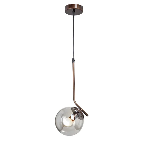 Светильник подвесной V4958-7/1S Vitaluce янтарный 1 лампа, основание бронзовое в стиле арт-деко  фото 3