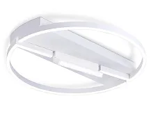 Светильник потолочный LED с пультом FL51459 Ambrella light белый 1 лампа, основание белое в стиле хай-тек модерн кольца