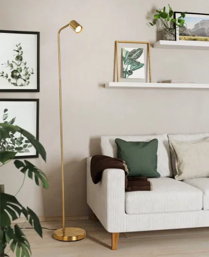 Торшер Rigomagno 901866 Eglo латунь на 1 лампу, основание латунь в стиле современный фото 3