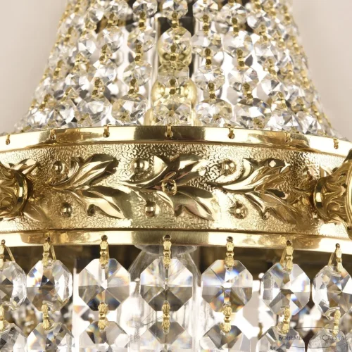 Бра 2228H201B/2/35IV G Bohemia Ivele Crystal без плафона на 3 лампы, основание золотое в стиле классический balls фото 5