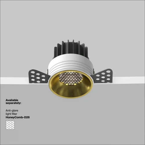 Светильник точечный LED Round DL058-7W4K-TRS-BS Maytoni латунь на 1 лампу, основание латунь в стиле современный для затирки фото 10