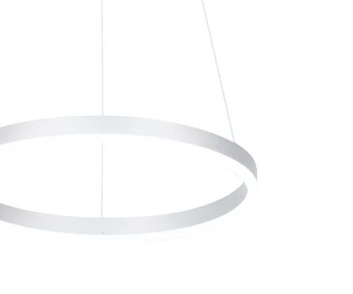 Светильник подвесной LED Тор 08212,01A(4000K) Kink Light белый 1 лампа, основание белое в стиле хай-тек современный кольца фото 2