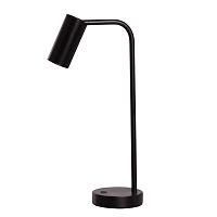 Настольная лампа офисная Астор 545033201 DeMarkt чёрная 1 лампа, основание чёрное металл в стиле хай-тек 