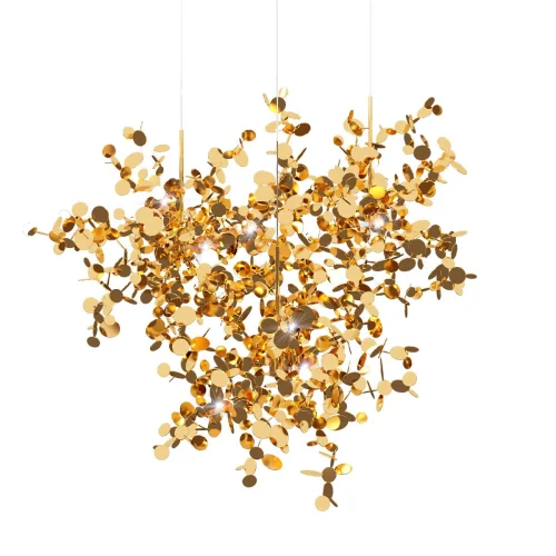 Люстра подвесная Spark 10101/3 Gold LOFT IT золотая на 9 ламп, основание золотое в стиле современный флористика арт-деко ветви фото 3