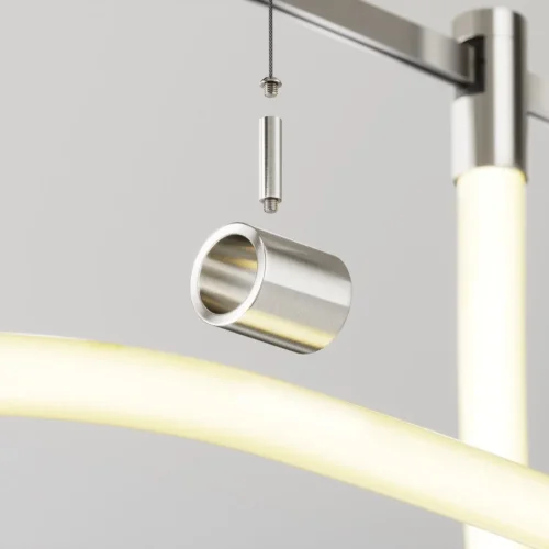 Потолочный коннектор с тросовым подвесом Tau в шинопровод Flarity платина TRA154CSW-1PT Maytoni платина в стиле хай-тек современный для светильников серии Magnetic trаck system Flarity flarity магнитная фото 2