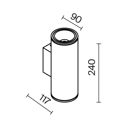 Настенный светильник уличный LED Shim O303WL-L24W3K Maytoni уличный IP65 белый на 1 лампу, плафон белый в стиле современный хай-тек LED фото 12