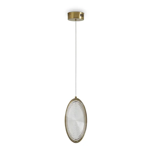 Светильник подвесной LED Lolli FR6139PL-L8BS Freya прозрачный на 1 лампу, основание латунь в стиле современный фото 2