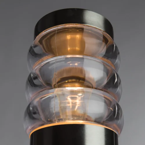 Настенный светильник Portica A8381AL-1SS Arte Lamp уличный IP44 матовый серебро 1 лампа, плафон прозрачный в стиле современный E27 фото 2