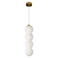 Светильник подвесной ЛЕД Бидз / Beads 10530/4P LOFT IT бежевый на 1 лампу, основание бронзовое в стиле современный Светильник подвесной ЛЕД Бидз / Beads 10530/4P LOFT IT бежевый на 1 лампу, основание бронзовое в стиле современный