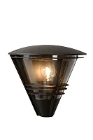 Настенный светильник LIVIA 11812/01/30 Lucide уличный IP44 чёрный 1 лампа, плафон белый чёрный в стиле современный E27