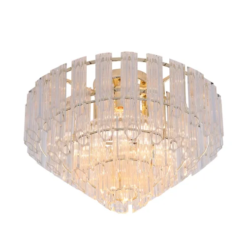 Люстра потолочная Jastin A2848PL-5GO Arte Lamp прозрачная на 5 ламп, основание золотое в стиле классический  фото 2