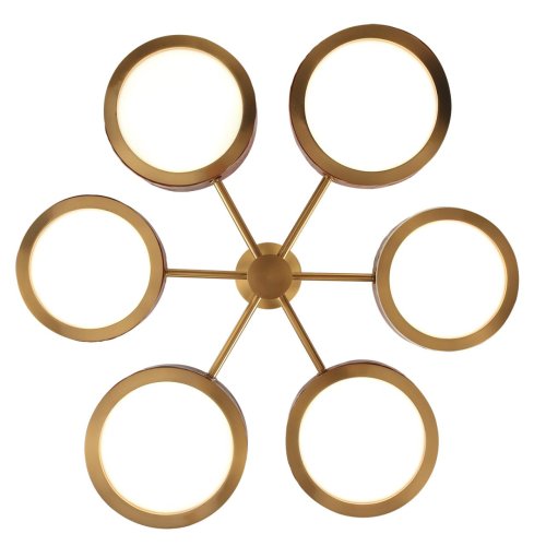 Люстра подвесная LED Riviera 5450/99LB Odeon Light белая на 1 лампу, основание латунь в стиле классический современный фото 5 Люстра подвесная LED Riviera 5450/99LB Odeon Light белая на 1 лампу, основание латунь в стиле классический современный фото 5