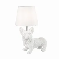 Настольная лампа Narni SLE115204-01 Evoluce белая 1 лампа, основание белое смола металл в стиле современный собака