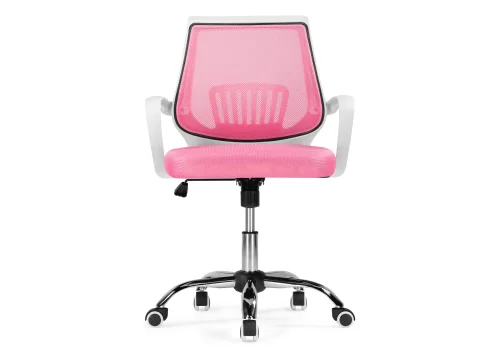 Компьютерное кресло Ergoplus pink / white 15376 Woodville, розовый/ткань, ножки/металл/хром, размеры - *940***610* фото 3