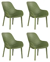 Стул обеденный набор 4 шт. SET-4 756PP-LMZL LONZO, цвет зеленый хаки (G-17) с УФ-защитой Dobrin, /полимер, ножки/пластик/зелёный, размеры - *827***580*765 Стул обеденный набор 4 шт. SET-4 756PP-LMZL LONZO, цвет зеленый хаки (G-17) с УФ-защитой Dobrin, /полимер, ножки/пластик/зелёный, размеры - *827***580*765