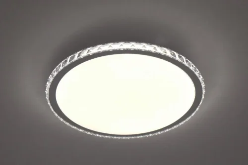 Светильник потолочный LED с пультом 10270/S LED Escada прозрачный 1 лампа, основание белое в стиле современный с пультом фото 3
