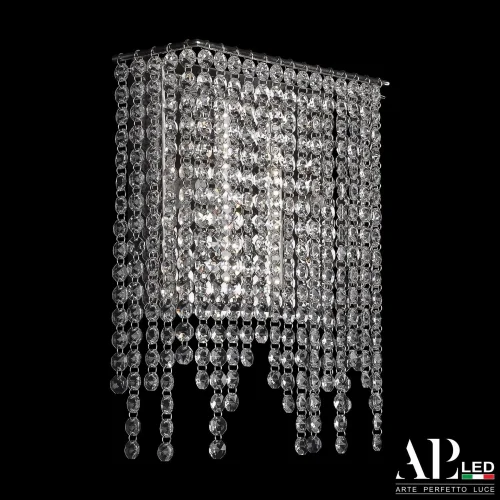 Бра LED Rimini S500.B1.25.B.4000 Arte Perfetto Luce прозрачный на 1 лампа, основание никель в стиле классический  фото 2