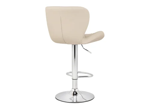 Барный стул Porch beige / chrome 15510 Woodville, бежевый/искусственная кожа, ножки/металл/хром, размеры - *1100***470*530 фото 3