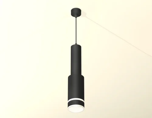 Светильник подвесной XP8162002 Ambrella light белый 1 лампа, основание чёрное в стиле хай-тек трубочки фото 2