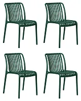 Стул обеденный набор 4 шт. SET-4 776PP-LMZL WALTER, цвет темно-зеленый Dobrin, /полимер, ножки/пластик/зелёный, размеры - *800***455*595 Стул обеденный набор 4 шт. SET-4 776PP-LMZL WALTER, цвет темно-зеленый Dobrin, /полимер, ножки/пластик/зелёный, размеры - *800***455*595