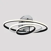 Светильник потолочный LED Odisey V2720-CL Moderli чёрный 1 лампа, основание белое в стиле хай-тек кольца