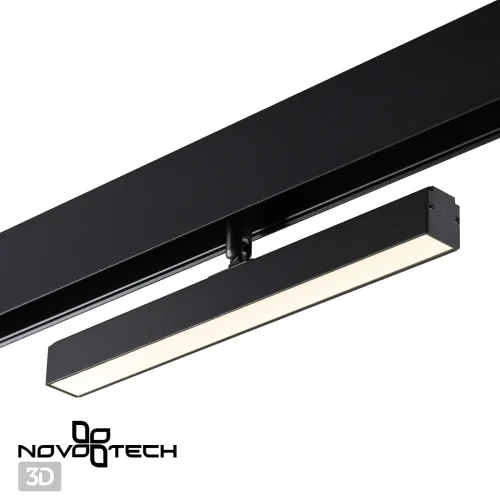 Трековый светильник для низковольтного шинопровода LED Flum 358612 Novotech чёрный для шинопроводов серии Flum фото 3